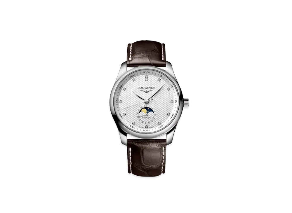 Longines Master Collection 40.00mm "Silver Barleycorn/Stainless Steel/Brown" L2.909.4.77.3