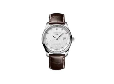 Longines Master Collection 40.00mm "Silver Barleycorn/Stainless Steel/Brown" L2.793.4.77.3