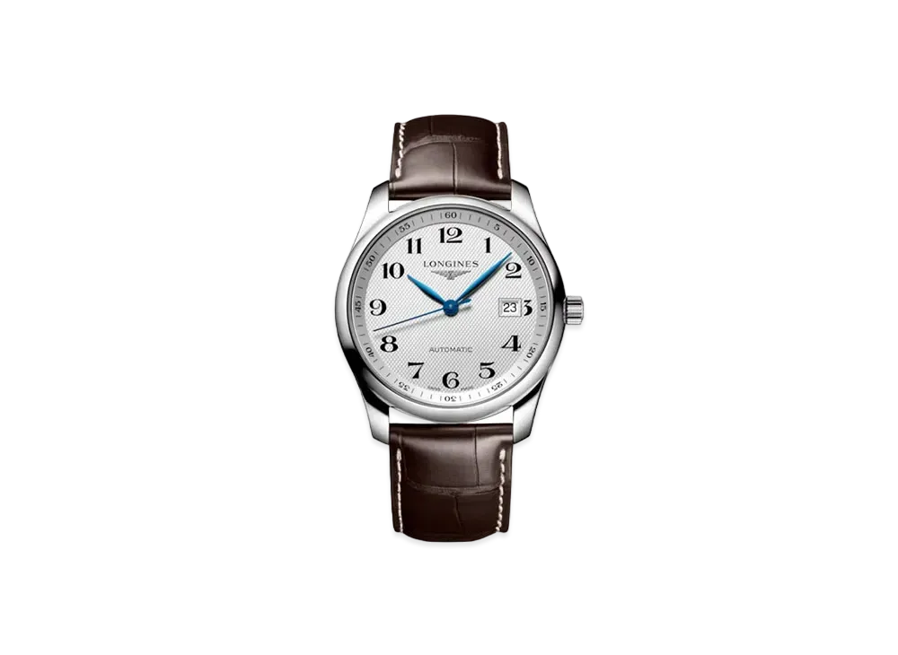 Longines Master Collection 40.00mm "Silver Barleycorn/Stainless Steel/Brown" L2.793.4.78.3