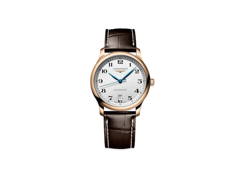 Longines Master Collection 38.50mm "Silver Barleycorn/Pink Gold/Brown" L2.628.8.78.3