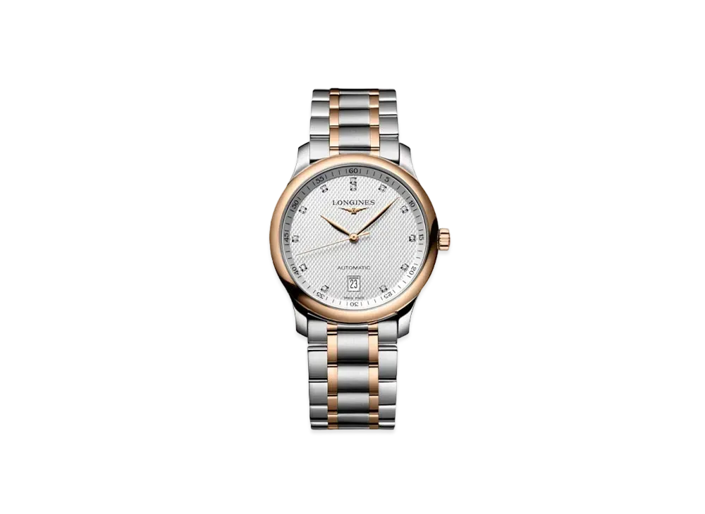 Longines Master Collection 38.50mm "Silver Barleycorn/Stainless Steel/Rose Gold" L2.628.5.97.7