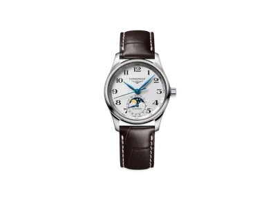 Longines Master Collection 34.00mm "Silver Barleycorn/Stainless Steel/Brown" L2.409.4.78.3