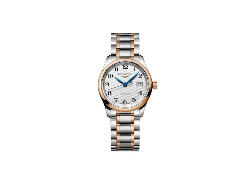 Longines Master Collection 29.00mm "Silver Barleycorn/Stainless Steel/Rose Gold" L2.257.5.79.7