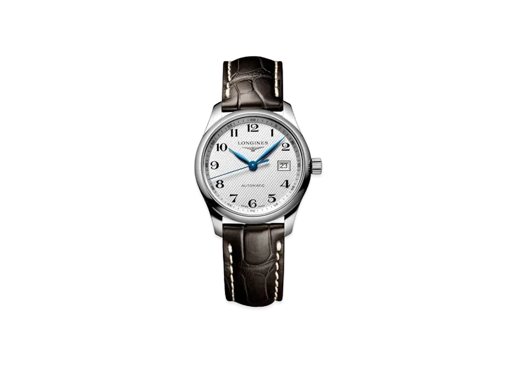 Longines Master Collection 29.00mm "Silver Barleycorn/Stainless Steel/Brown" L2.257.4.78.3