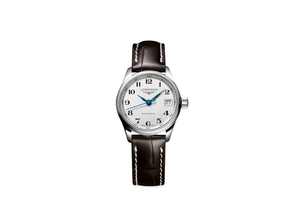 Longines Master Collection 25.50mm "Silver Barleycorn/Stainless Steel/Brown" L2.128.4.78.3