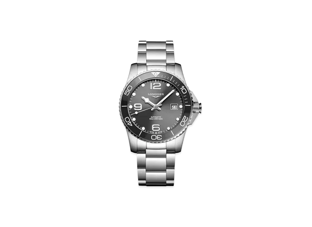 Longines Hydro Conquest 41.00mm "Sun Ray Gray/Stainless Steel/Ceramic" L3.781.4.76.6
