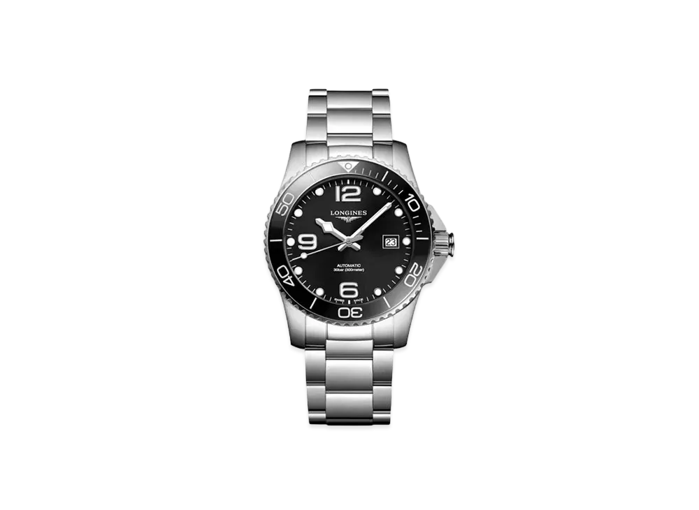 Longines Hydro Conquest 41.00mm "Black Sun Ray/Stainless Steel/Ceramic" L3.781.4.56.6