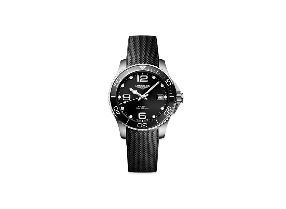 Longines Hydro Conquest 39.00mm "Black Sun Ray/Stainless Steel/Ceramic/Black" L3.780.4.56.9