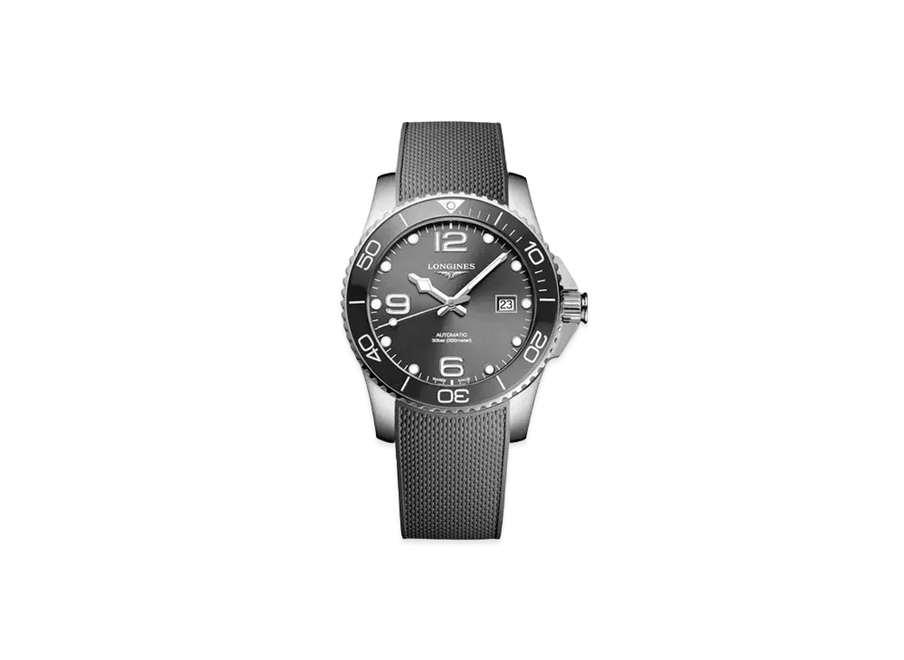 Longines Hydro Conquest 41.00mm "Sun Ray Gray/Stainless Steel/Ceramic/Gray" L3.781.4.76.9