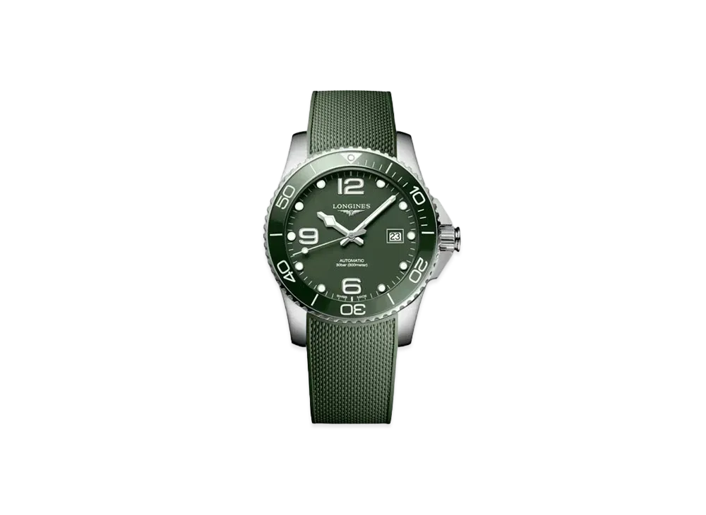 Longines Hydro Conquest 41.00mm "Green Matte/Stainless Steel/Ceramic/Green" L3.781.4.06.9