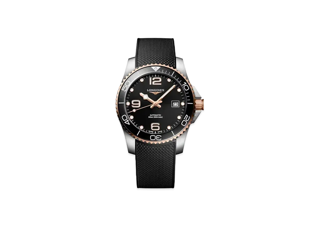 Longines Hydro Conquest 41.00mm "Black Sun Ray/Stainless Steel/Ceramic/Black" L3.781.3.58.9