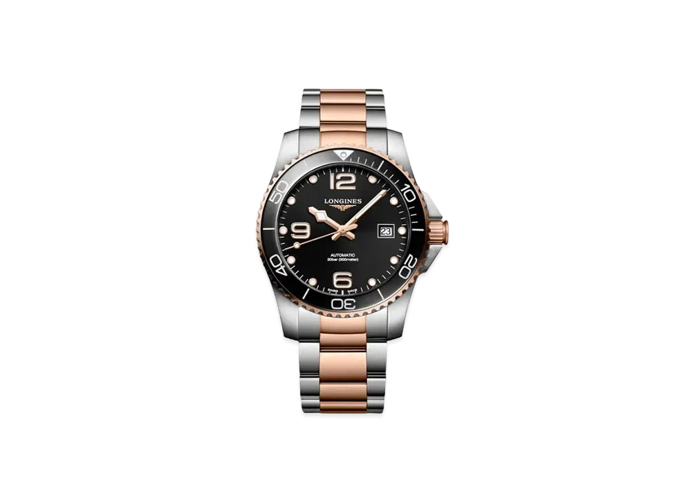 Longines Hydro Conquest 41.00mm "Black Sun Ray/Stainless Steel/Ceramic" L3.781.3.58.7