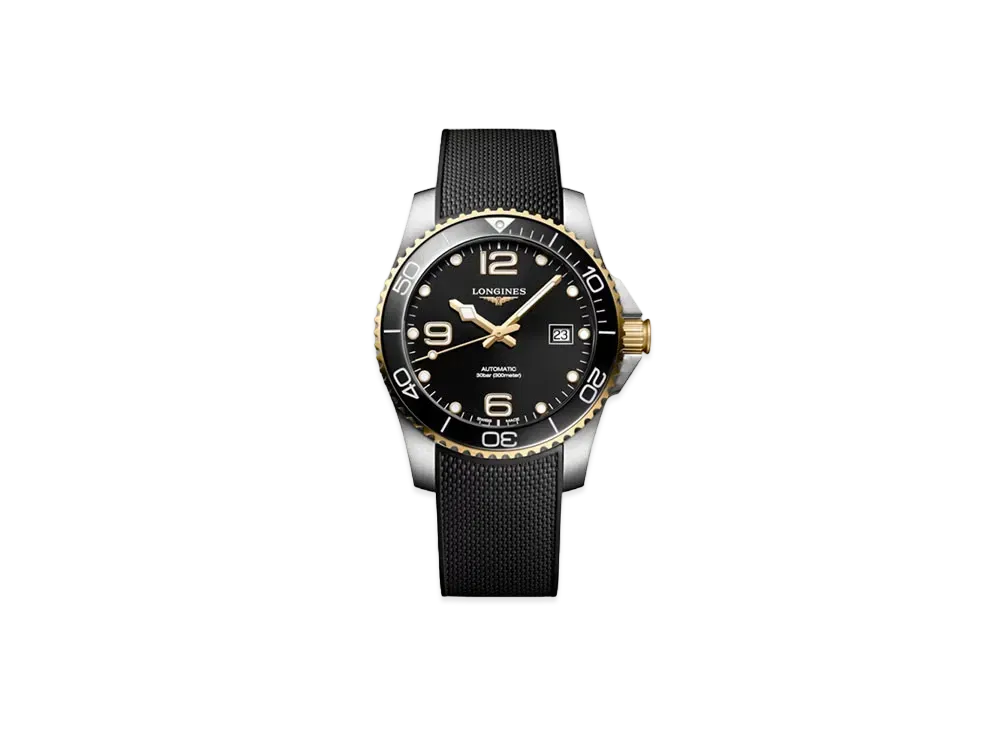 Longines Hydro Conquest 41.00mm "Black Sun Ray/Stainless Steel/Ceramic/Black" L3.781.3.56.9