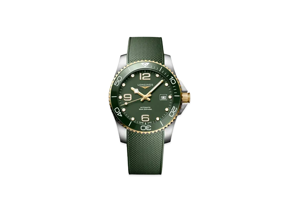 Longines Hydro Conquest 41.00mm "Green Matte/Stainless Steel/Ceramic/Green" L3.781.3.06.9