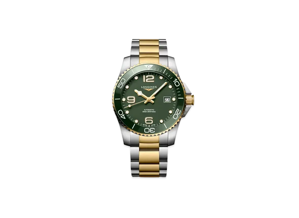 Longines Hydro Conquest 41.00mm "Green Matte/Stainless Steel/Ceramic" L3.781.3.06.7