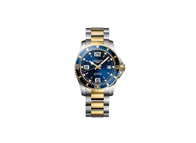 Longines Hydro Conquest 41.00mm "Blue Sun Ray/Stainless Steel/Yellow" L3.742.3.96.7