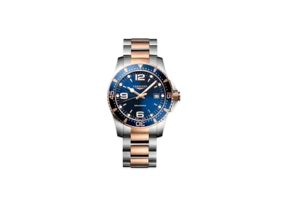 Longines Hydro Conquest 41.00mm "Blue Sun Ray/Stainless Steel/Red" L3.740.3.98.7