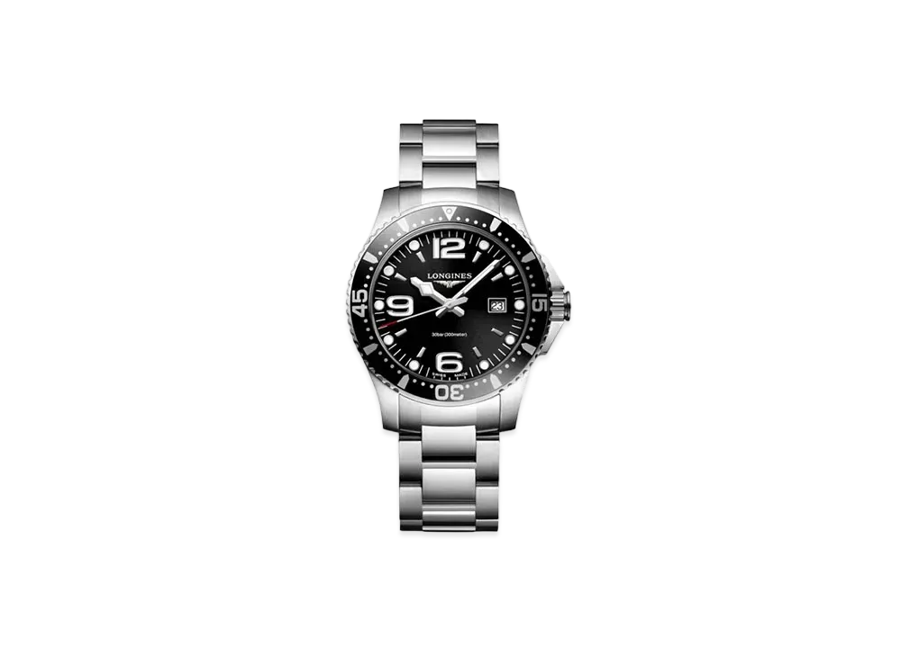 Longines Hydro Conquest 39.00mm "Black Sun Ray/Stainless Steel" L3.730.4.56.6