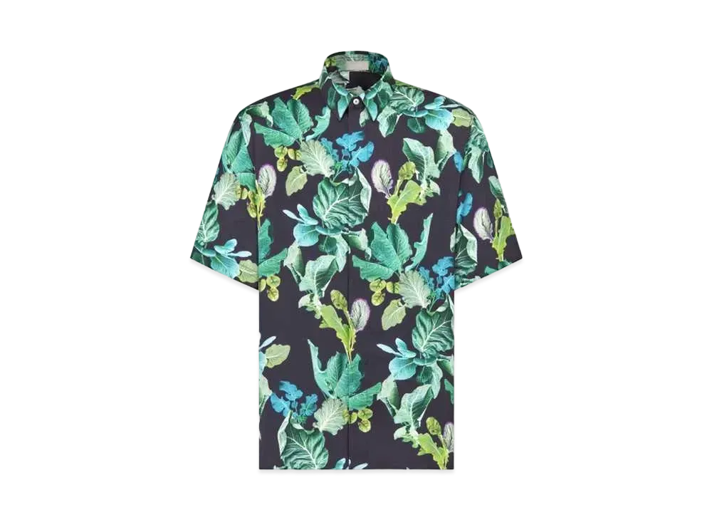 Dior Tears Short-Sleeved Shirt "Navy Blue/Collard Green"