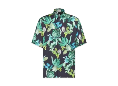 Dior Tears Short-Sleeved Shirt "Navy Blue/Collard Green"