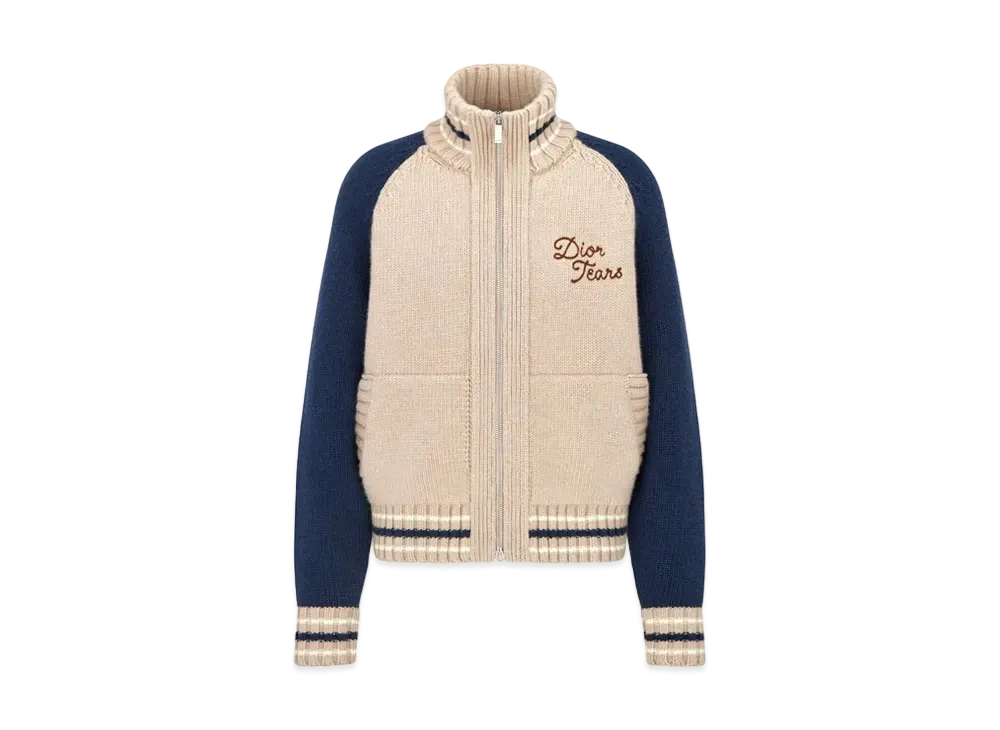Dior Tears Zipped Blouson "Beige/Navy Blue"