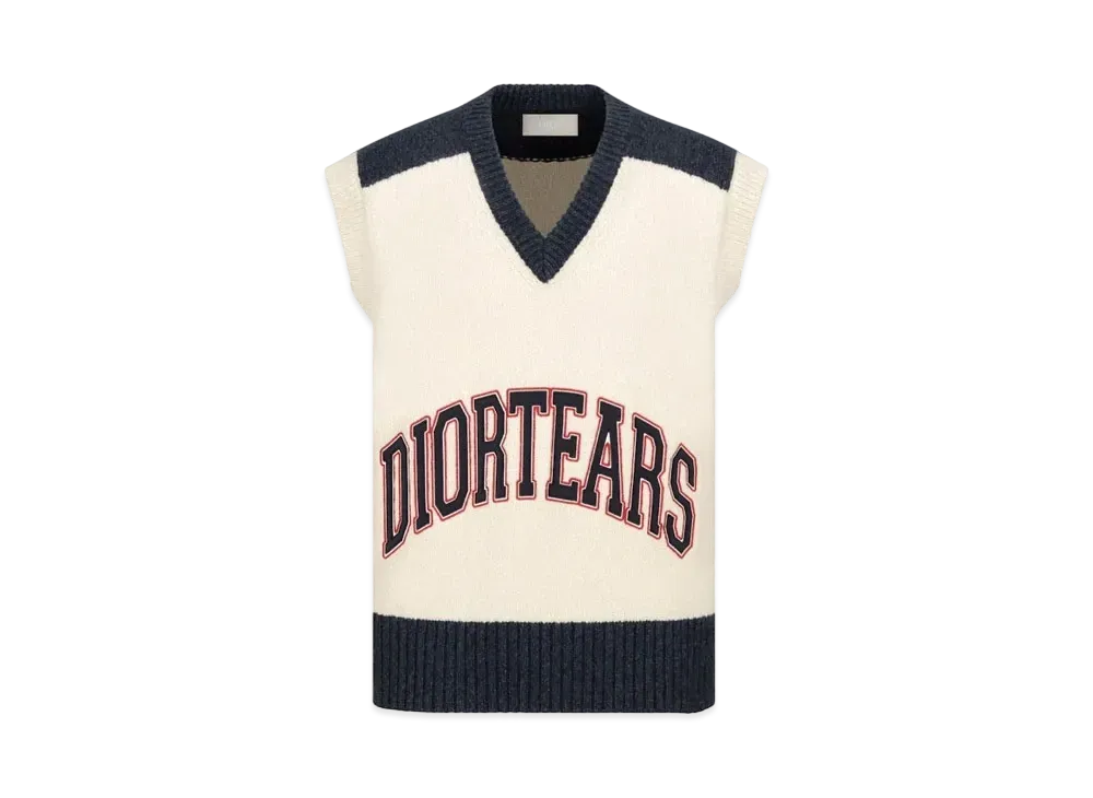 Dior Tears Sleeveless Sweater "White"