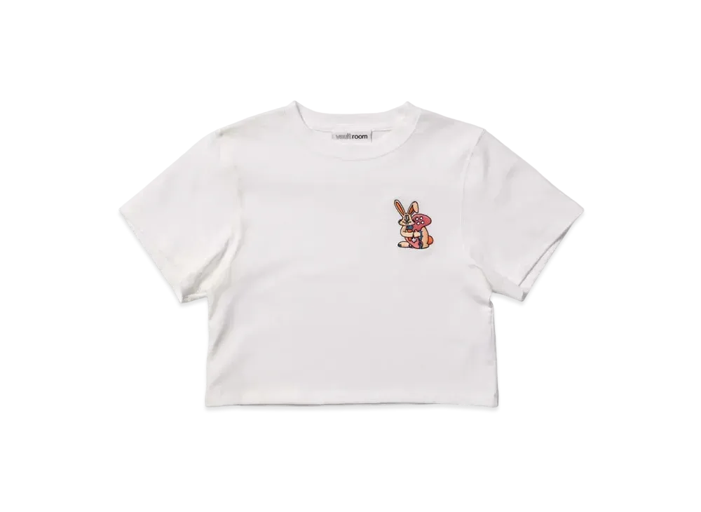 VAULTROOM Key Rabbit Mini Cropped Tee "White"