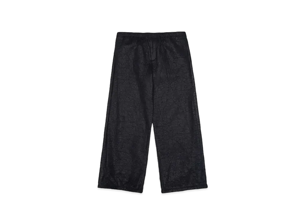 TAAKK FAKE LEATHER PANTS WIDE TROUSERS "BLACK"