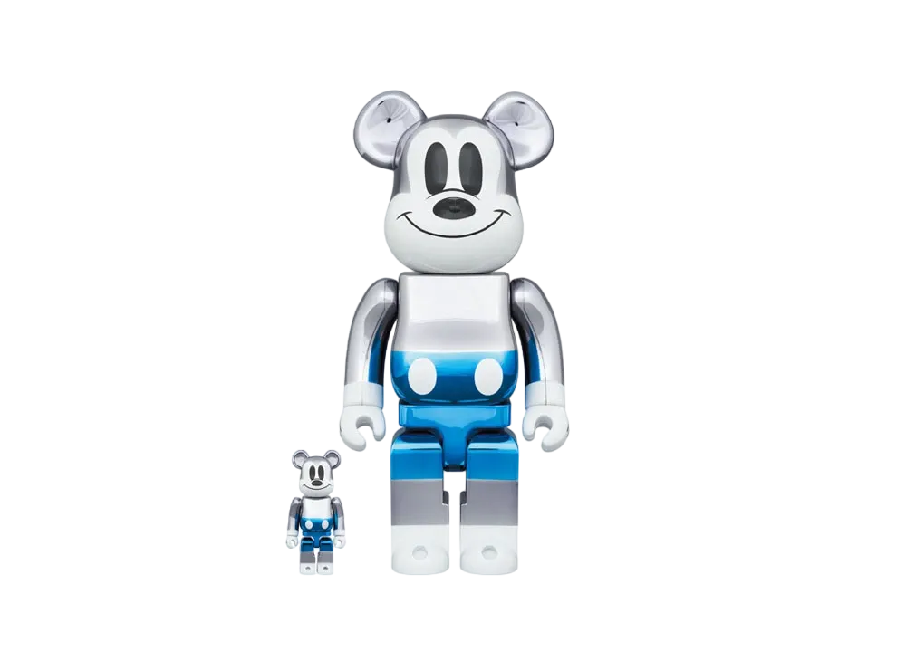 ベアブリック フラグメントデザイン ミッキーマウス ブルー Ver.100