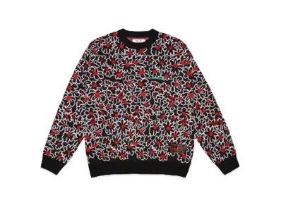 SYUMAN. Le rêve du papillon Sweater "Wht/Red"