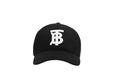Burberry Monogram Motif Cotton Jersey Baseball Cap "Black"