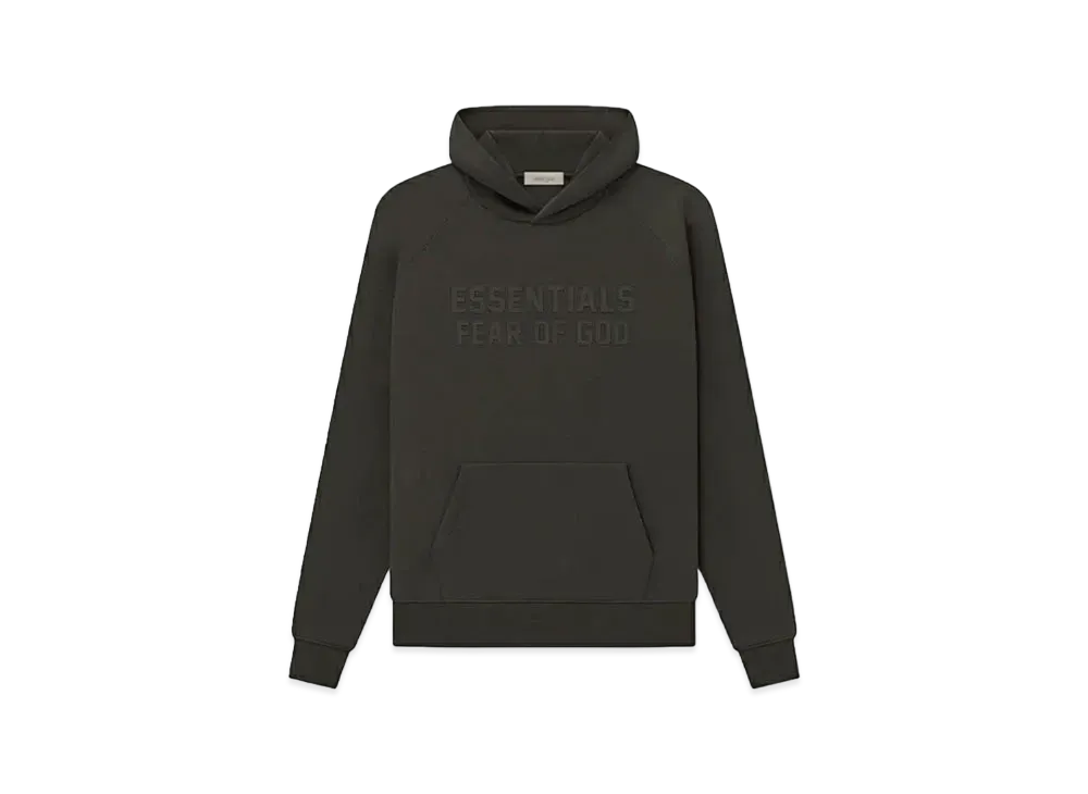 FEAR OF GOD ESSENTIALS Hoodie (Silicon Logo) "Off Black"