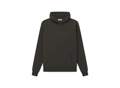 FEAR OF GOD ESSENTIALS Hoodie (Silicon Logo) "Off Black"
