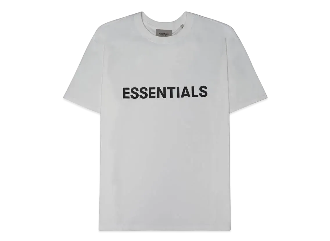 FEAR OF GOD ESSENTIALS 3D Silicon Applique Boxy T-Shirt "White"