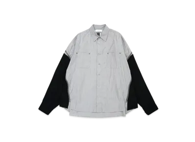 FACETASM ZIPPER SHIRT "GRAYxBLACK"