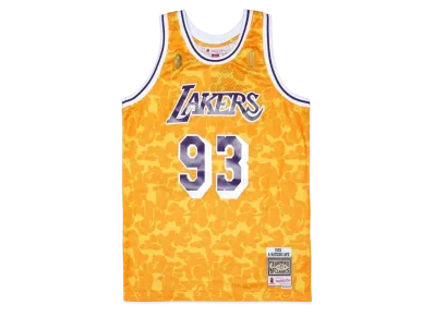 A BATHING APE x Mitchell&Ness x NBA LOS ANGELES LAKERS Jersey Tanktop "Yellow"