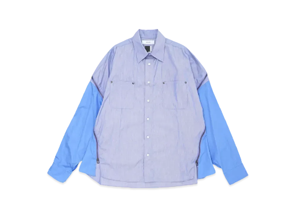 FACETASM ZIPPER SHIRT "BLUExBLUE"
