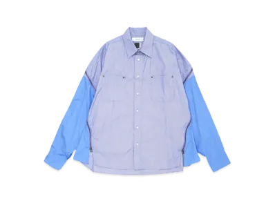 FACETASM ZIPPER SHIRT "BLUExBLUE"