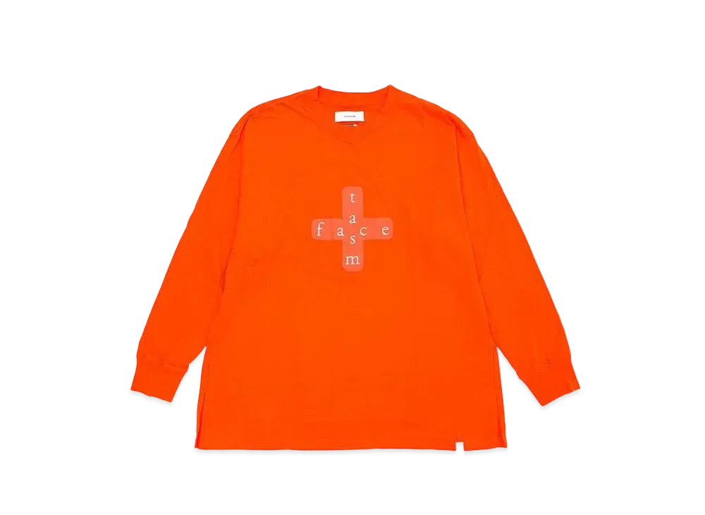 FACETASM CROSSLOGO SLEEVE TEE "PINK"