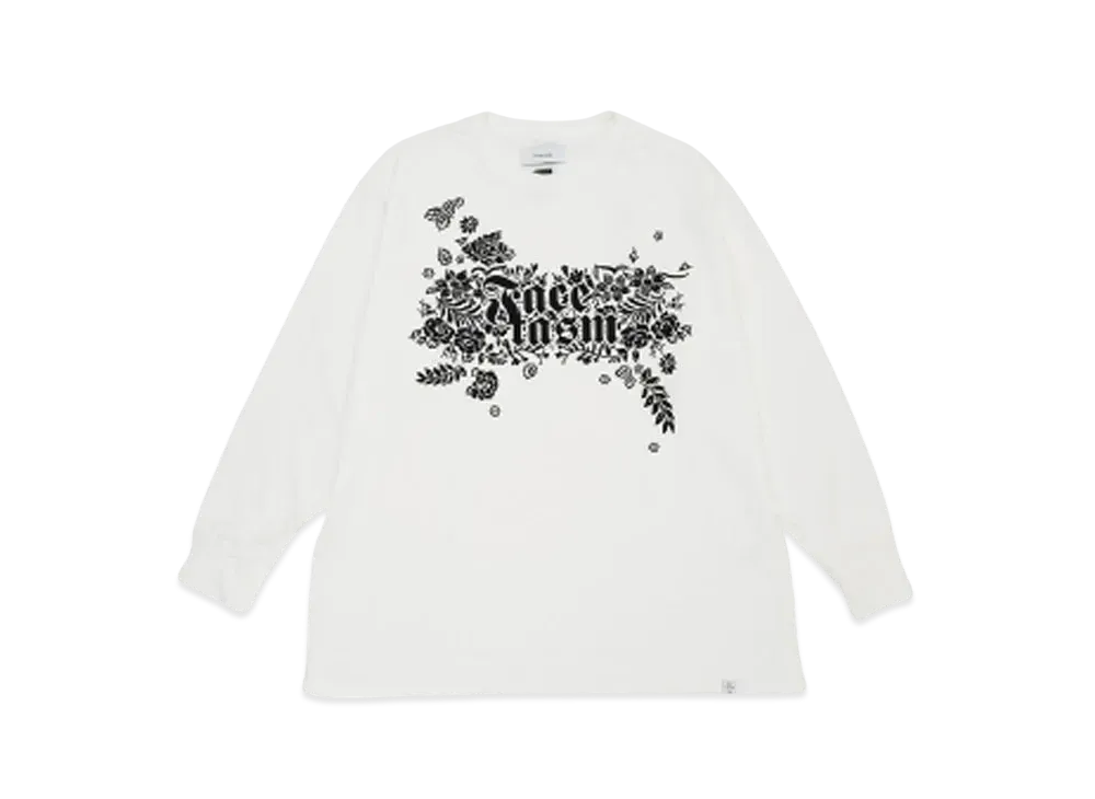 FACETASM BANDANA LOGO SLEEVE TEE "WHITE"