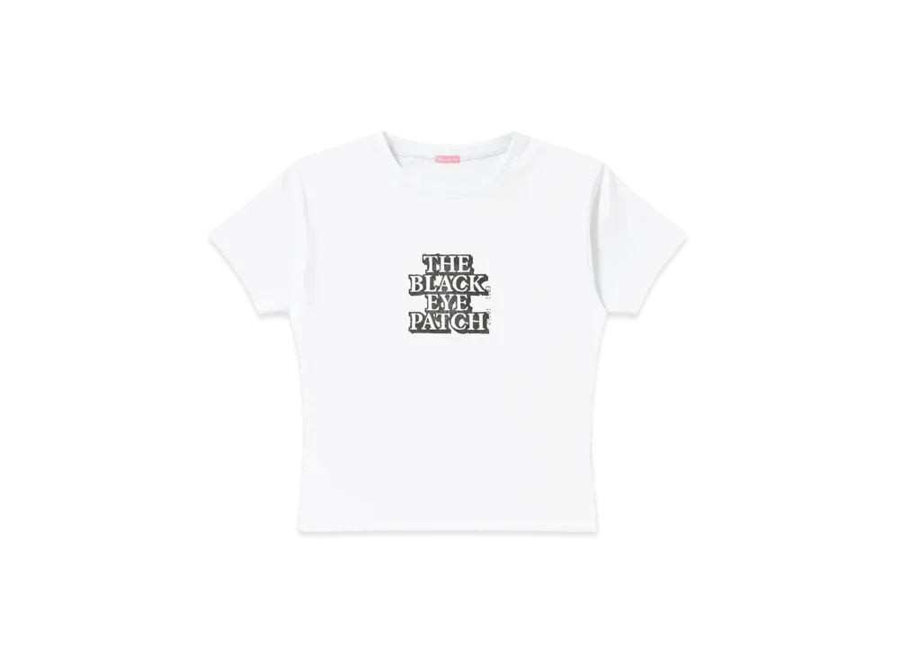 Black Eye Patch OG Baby Tee "White"
