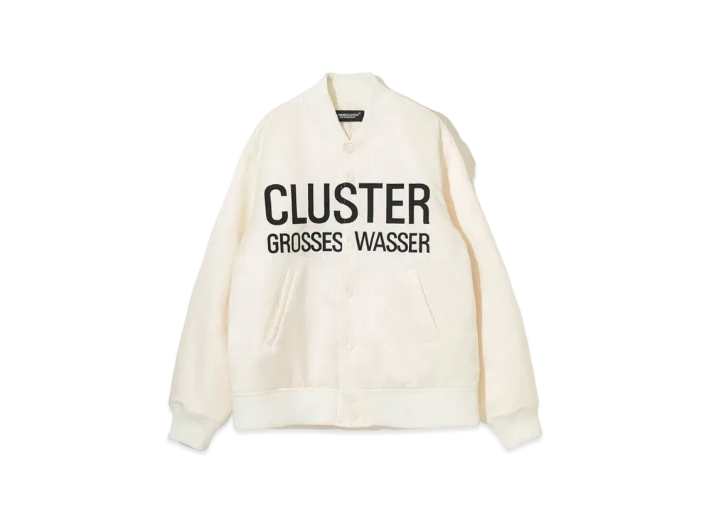 UNDERCOVER Satin Stadium Jumper "White"