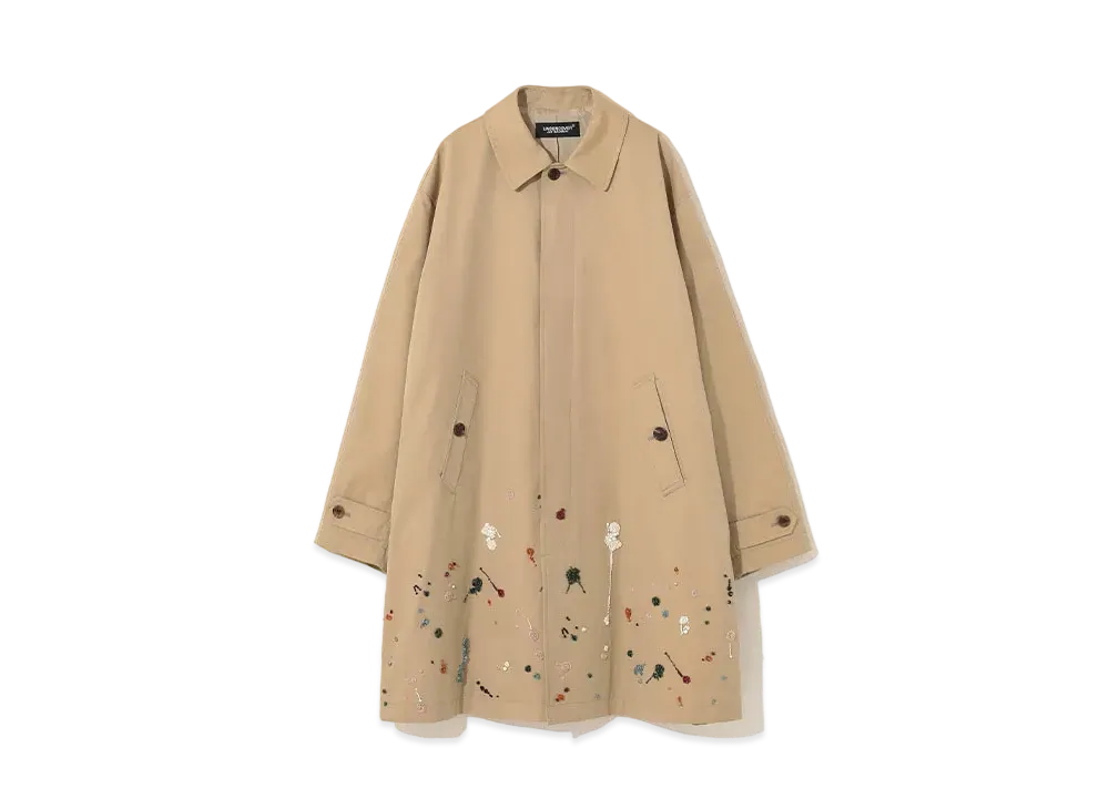 UNDERCOVER Cotton Stain Collar Coat "Beige"