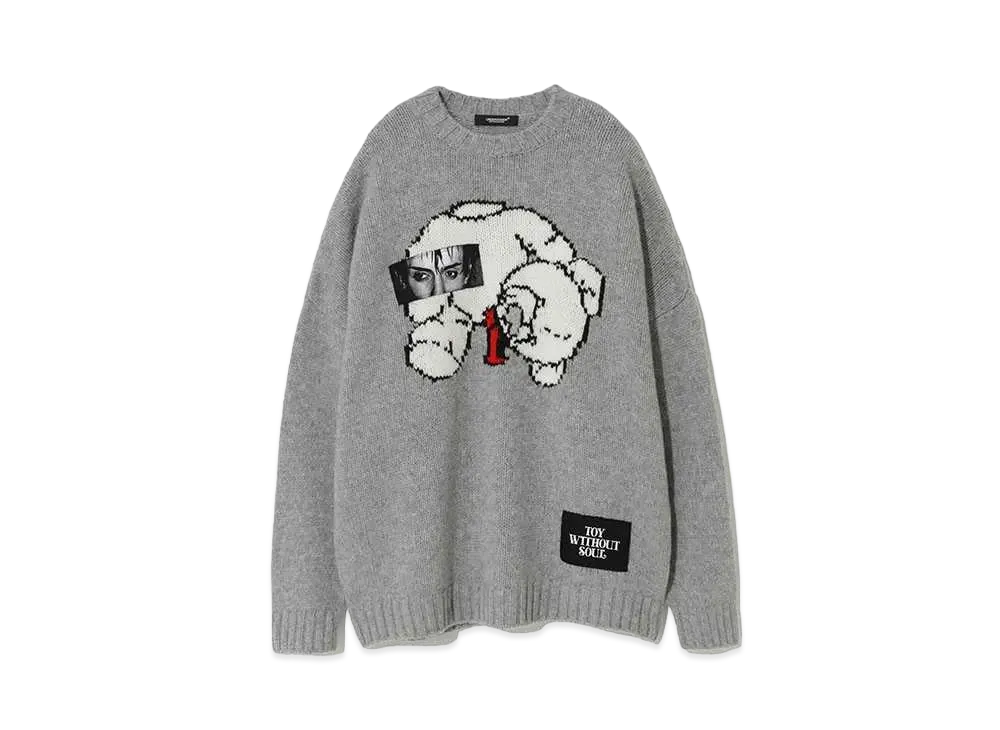 UNDERCOVER Wool Knit Pullover "Light Gray"