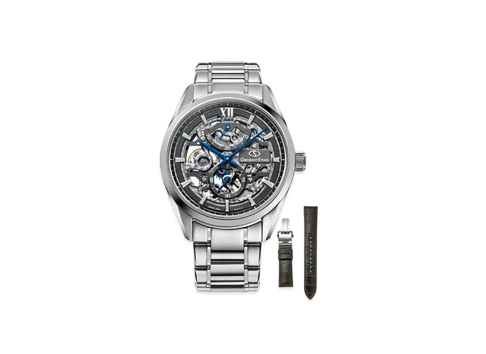 ORIENT STAR Contemporary Collection Skeleton with Real Crocodile Leather Spare Band RK-AZ0102N
