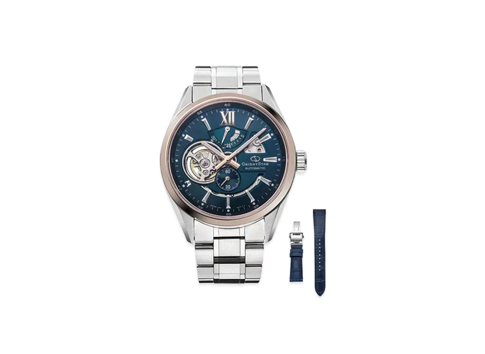 ORIENT STAR Contemporary Collection Modern Skeleton with Leather Replacement Band RK-AV0121L