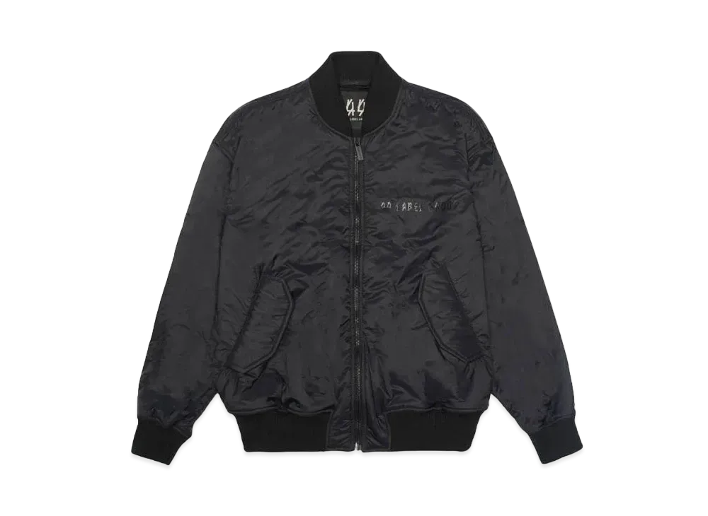 44 LABEL GROUP EMIL BOMBER LIGHT PADDED NYLON BLACK + 44 SOLID BLACK PRINT "BLACK"
