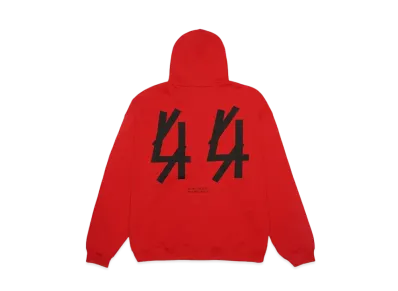 44 LABEL GROUP BASIC HOODIE JERSEY FELPA DIAGONAL NEW RED + 44 SOLID BLACK "NEW RED"