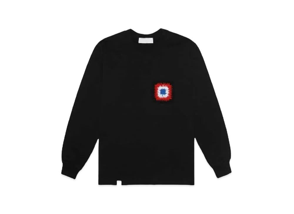 NEONSIGN Crochet Pocket L/S T-Shirts "RED/BLK"