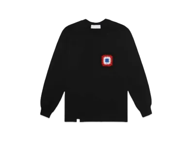 NEONSIGN Crochet Pocket L/S T-Shirts "RED/BLK"